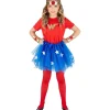 WIDMANN Déguisement Wonder Girl Fillette - 3/4 Ans (maillot, Tutu, Bandeau Et Bracelets)