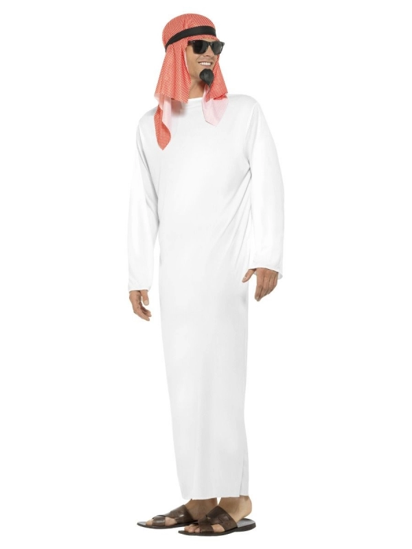 Smiffys DéguisementCheik Arabe Blanc Homme (tunique, Chèche) – Image 3