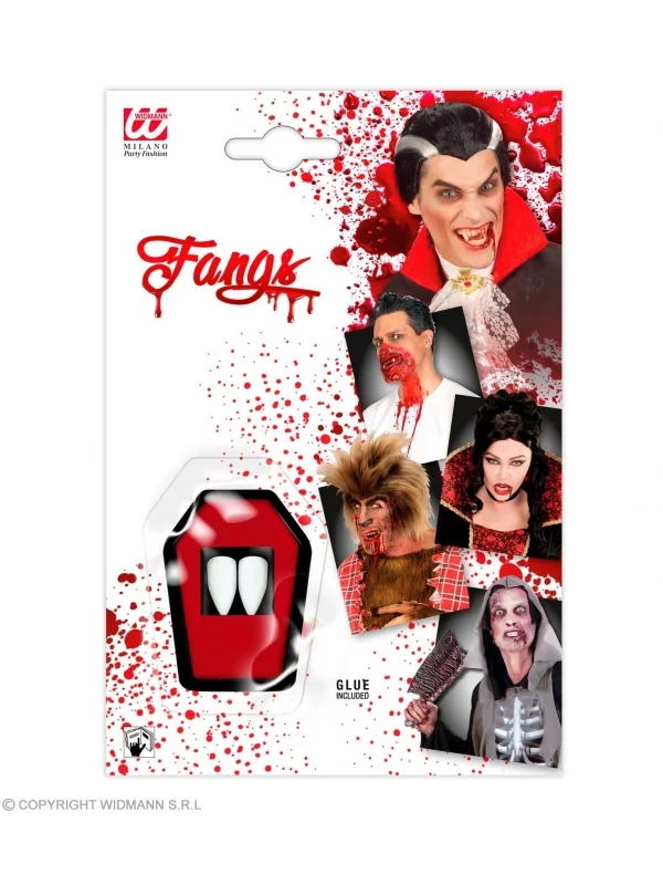 WIDMANN Dents De Vampire (2 Canines Et 0,6 Ml Colle Fixant) – Image 2