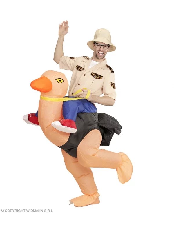 WIDMANN Explorateur Porté Par Une Autruche (costume Gonflable, Chapeau)