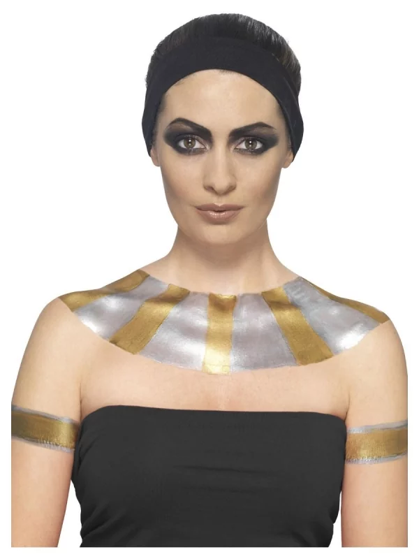 Smiffys Kit Latex Métallique Or Et Argent (1 X29,57 Ml, Maquillage Or Et Argent, 2 éponges) – Image 9