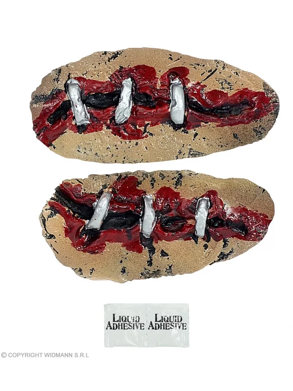 WIDMANN Lot De Deux Prothèses En Latex FX - Cicatrices Avec Agrafes – Image 3