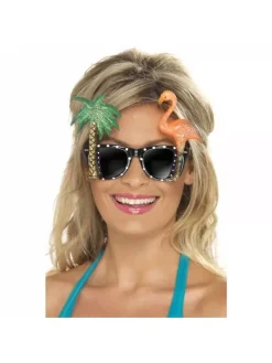 Smiffys Lunettes Palmier Et Flamand Rose