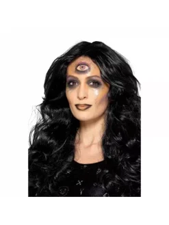 Smiffys Maquillage à L'eau Diseuse De Bonne Aventure (3 Couleurs, Paillettes, Transferts, éponge Et Brosse)