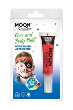 Smiffys Maquillage Moon Créations, Visage Corps Rouge,15ml