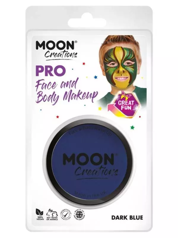 Smiffys Maquillage Pro Visage Bleu Marine - Cosmic Moon – Image 2