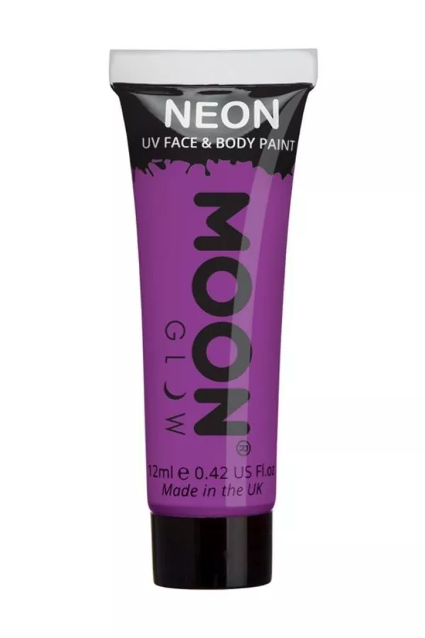Smiffys Maquillage UV Néon Visage Et Corps Violet - Cosmic Moon 12 Ml – Image 2