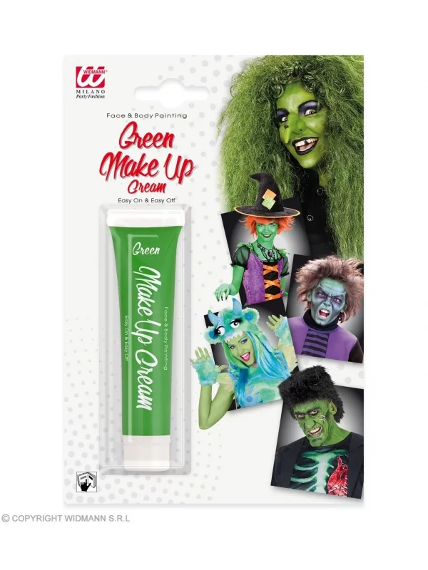 WIDMANN Maquillage Vert, Visage Sorcière - 28 Ml