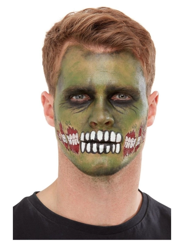 Smiffys Maquillage Zombie (transfert Bouche, Maquillage Vert, Crayon, Faux Sang Et éponge)