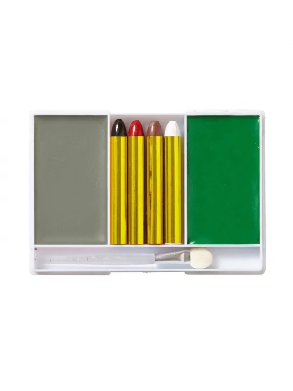 WIDMANN Maquillage Zombie Visage Et Corps (4 Crayons, 2 Fards, 1 Applicateur) â Image 2