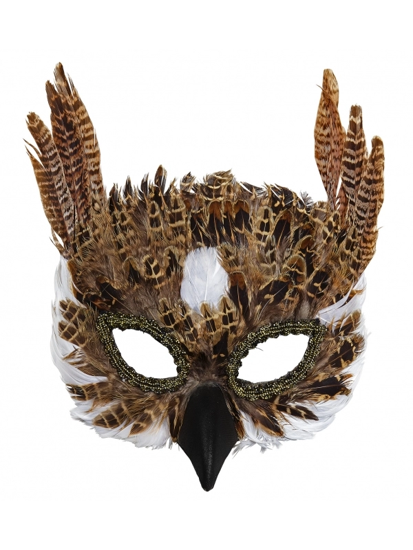 WIDMANN Masque De Hibou En Plumes Pour Adulte â Image 2