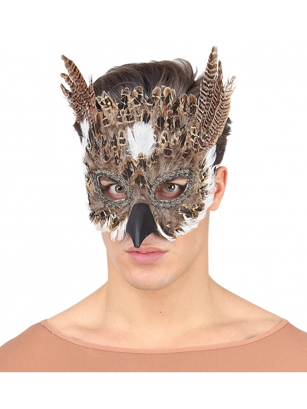 WIDMANN Masque De Hibou En Plumes Pour Adulte â Image 4