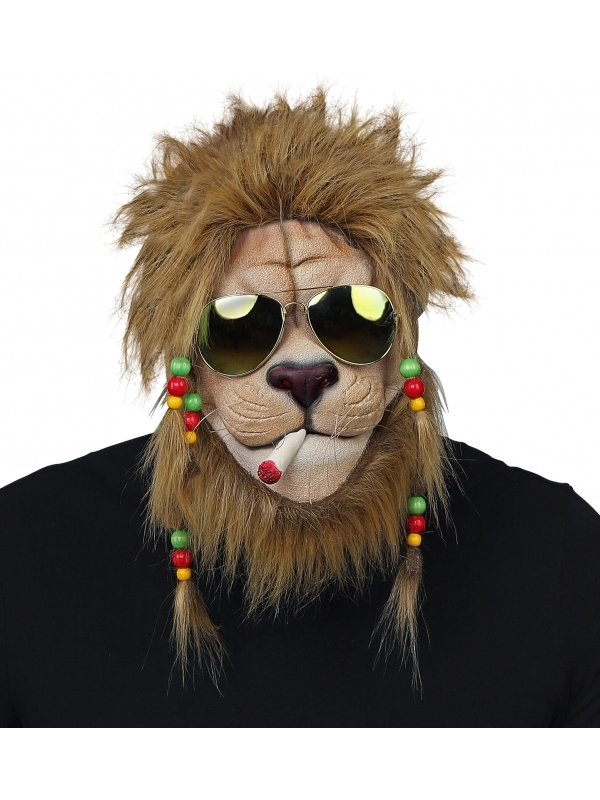 WIDMANN Masque De Lion Rasta Avec Lunettes De Soleil