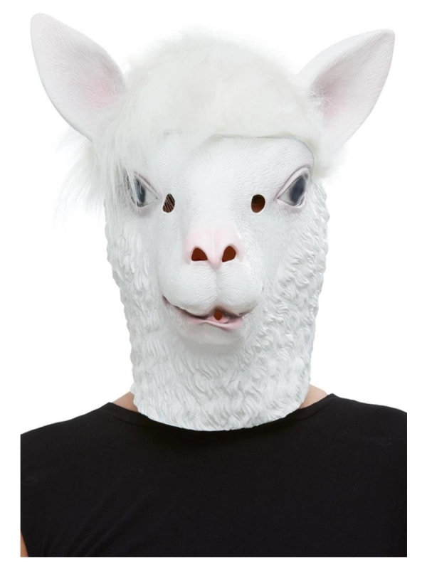 Smiffys Masque Intégral De Lama Blanc (Latex- Adulte)