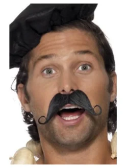 Smiffys Moustache à La Française, Noire, Autoadhésive