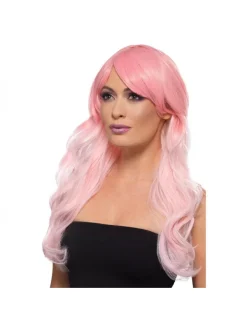 Smiffys Perruque Adulte Rose Ondulée