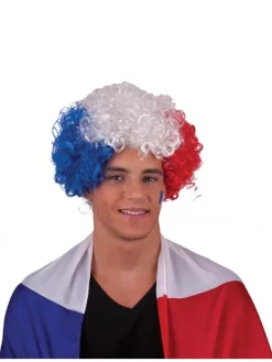 Perruque Bleu, Blanc, Rouge - France