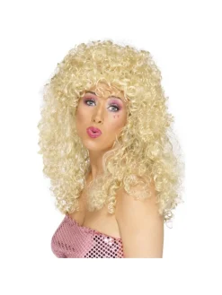 Smiffys Perruque Boogie Longue Frisée Blonde
