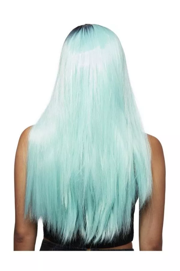 Smiffys Perruque Femme Manic Panic, Cheveux Longs (Bleu Clair) – Image 3