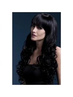 Smiffys Perruque Fever Isabelle Sexy 66 Cm, Noire