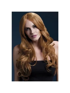 Smiffys Perruque Fever Khloe Sexy 66 Cm, Châtain