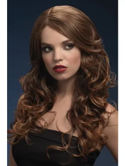 Smiffys Perruque Fever Nicole, Marron Clair, 66 Cm