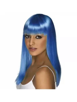 Smiffys Perruque Glamoura Bleu Fluo