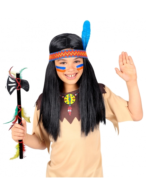WIDMANN Perruque Indienne à Plumes Pour Garçon – Image 2