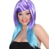 WIDMANN Perruque Manga Cosplay Violet Et Bleu