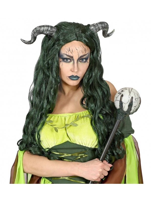 WIDMANN Perruque Personnage Fantastique Avec Cornes -femme