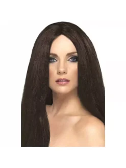 Smiffys Perruque Star Longue Brune