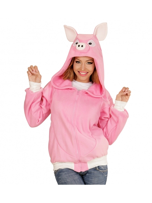 WIDMANN Polaire Avec Capuche TĂȘte De Cochon Pour Adulte â Image 2