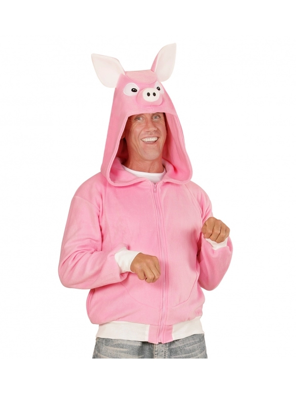 WIDMANN Polaire Avec Capuche TĂȘte De Cochon Pour Adulte â Image 3