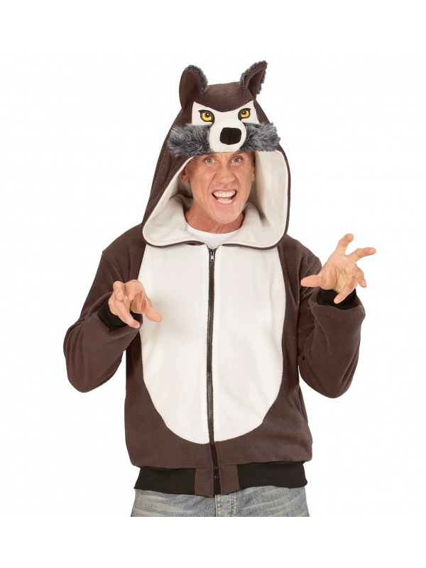 WIDMANN Polaire Avec Capuche TĂȘte De Loup Pour Adulte â Image 2