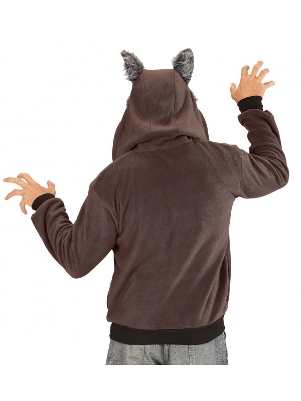 WIDMANN Polaire Avec Capuche TĂȘte De Loup Pour Adulte â Image 3