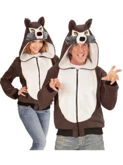 WIDMANN Polaire Avec Capuche Tête De Loup Pour Adulte