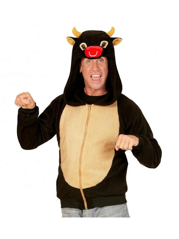 WIDMANN Polaire Avec Capuche TĂȘte De Taureau Pour Adulte â Image 2