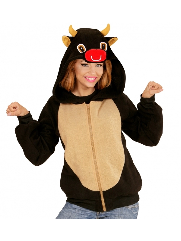 WIDMANN Polaire Avec Capuche TĂȘte De Taureau Pour Adulte â Image 4