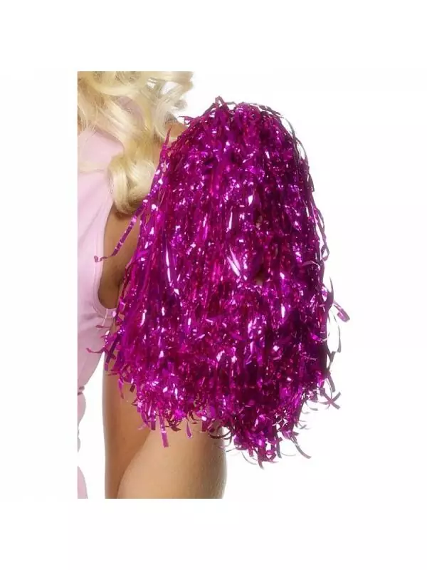 Smiffys Pompon Majorette Métal Rose