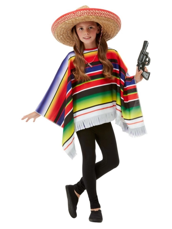 Smiffys Poncho Mexicain Enfant Multicolore â Image 3