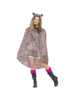 Smiffys Poncho Party Imperméable Léopard
