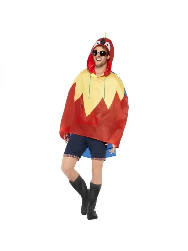Smiffys Poncho Party Imperméable Perroquet – Image 2