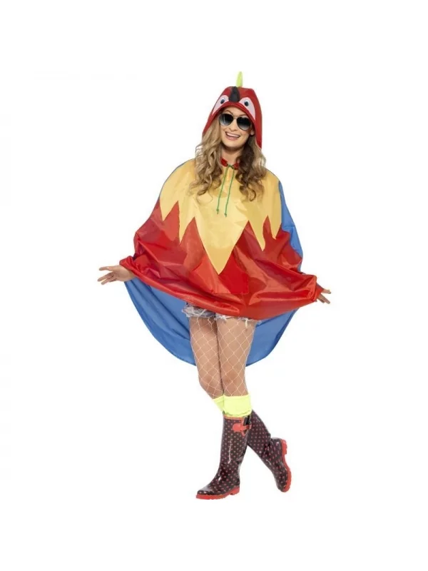 Smiffys Poncho Party Imperméable Perroquet