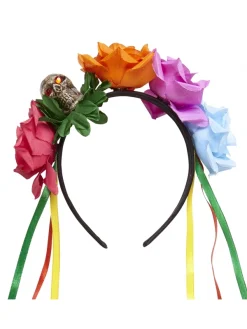 WIDMANN Serre-tête Fleurs Jour Des Morts Avec Crane