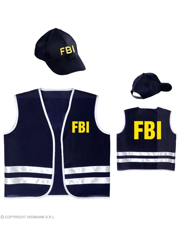 WIDMANN Set Agent Du FBI Enfant (gilet, Casquette) – Image 3