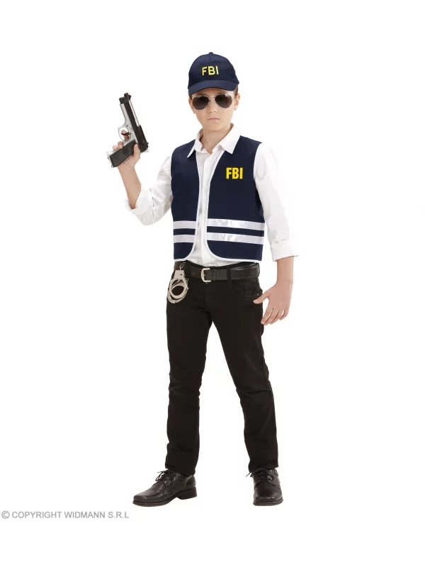 WIDMANN Set Agent Du FBI Enfant (gilet, Casquette) – Image 4