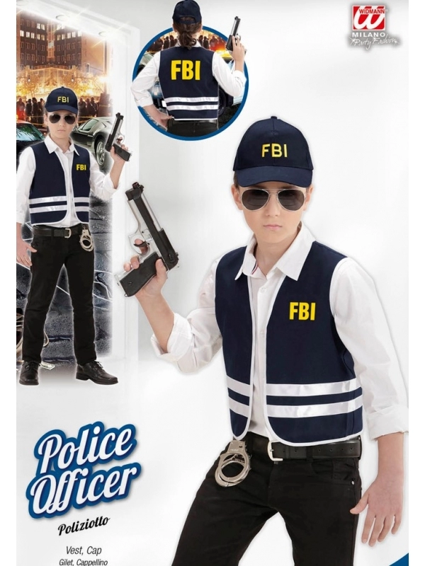 WIDMANN Set Agent Du FBI Enfant (gilet, Casquette) – Image 5