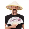 Smiffys Set Chinois (chapeau, éventail Et Moustache)