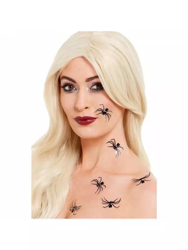 Smiffys Set De 6 Autocollants Araignées 3 D