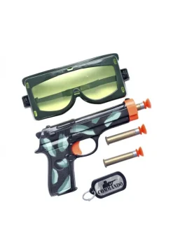 Smiffys Set Militaire (lunettes, Pistolet, Plaque, Balles)